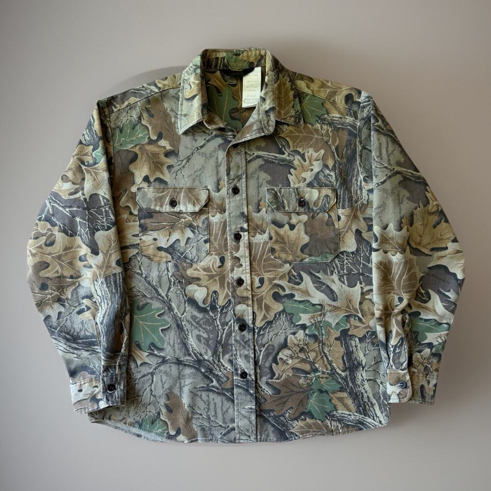 Vintage Liberty Camo Shirt Large Multicolor Camouflage Hunting Streetwear